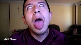 Tongue and mouth fetish with a lot of saliva