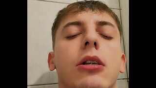 18 year old boy humiliates himself by drinking his own piss