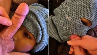 Daddy loves it when you give him a blowjob and lick his big hairy balls! Lots of cum for you!