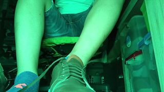 SMELL MY SOCKS AND MY FEET UNDER MY DESK