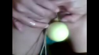 three balls enter her ass