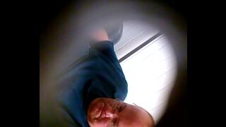 grandpa off gay in restroom jacking