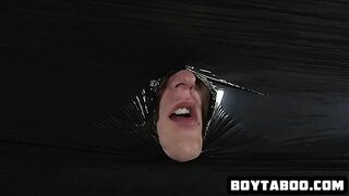 Guy enduring some b. cock and ball