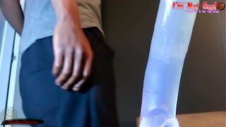 I'm not gay, I just only do this for my step bros - ass monkey "straight" dude sharts himself to the balls of huge dick, publicly ...for the homies