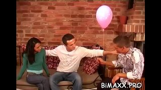 Rare scenes of bi ace fuck in a fantasy orgy with horny couples