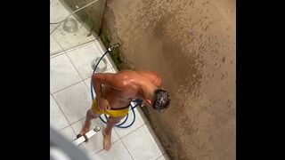 Gifted Novin performs his friend's fetish in wetting underwear, but was unknowingly filmed by his friend (COMPLETE ON RED)