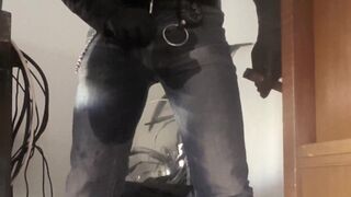 leather and wet denim playtime