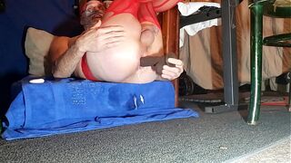 Soloboy has his ass dripping while fucking favorite toy