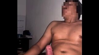 Young Colombian Brunette Touching His Fat Cock