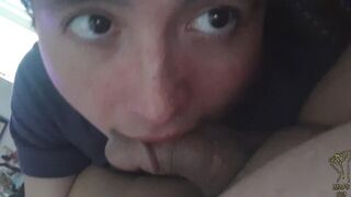 Caregiver Lets Disabled Boy practice Sucking Cock
