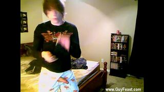 Gay movie of Trace comes home from the club all by himself and