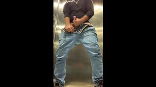 Jerking Off in elevator