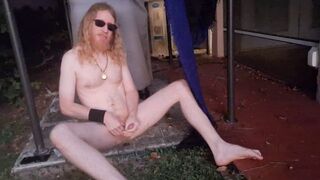 How does a nudist carry stuff without pockets? (cumshot at end)