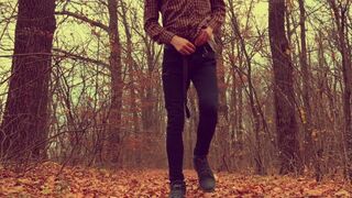 Horny Boy WANKING HIS Big DICK (23cm) IN FOREST / OUTDOOR /Hide /Hot /Cute