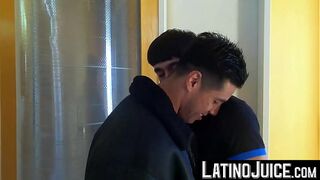 LatinoJuice.com - Francis & Gustavo - Latino stud Francis gets dripping wet facial cum from Gustavo