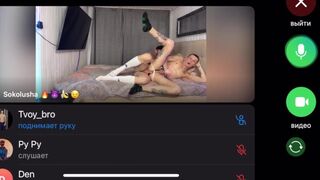 Fucked live fakomat guy with a narrow asshole and he finished from it