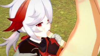 Genshin Impact Yaoi - Kazuha blowjob to Aether