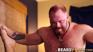 Big booty bear bottoms for his lover with a big pair of nuts