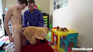 step Dad Gets A Teddy Bear As Fuck Toy