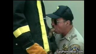 Uniformed gay dudes have a lot of fun gay porno