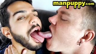 Leo Blue Throats Sebastian Cums With His Long Tongue