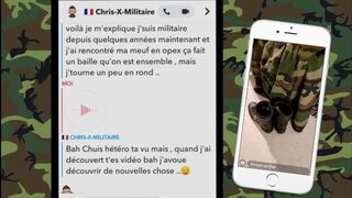 جندي فرنسي مستقيم يكتب لي لأصبح خاضعًا!