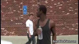 black gay muscular man seduces teen white boy for a good fuck 18