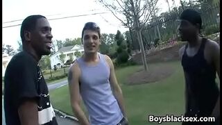 Black Gay Muscular Man Fuck WHite Skinny Boy 12