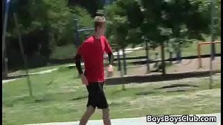 Blacks On Boys - Hardcore Interracial Gay Fuck Movie 14