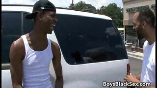Blacks On Boys - Gay Hardcore Interracial Bareback Sex Video 12