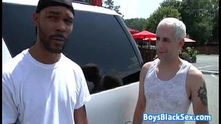 Muscular Blacg Gay Dude Fuck White Twink With His BBC 07