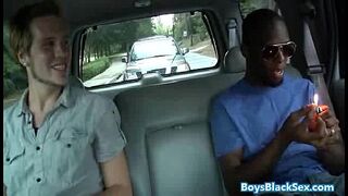 Black Muscled Dude Fucks Gay Skinny White Boy Bareback Style 21