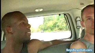 Huge black stud breeding white gay muscular guy 11