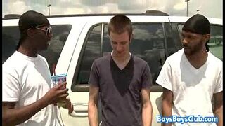 Huge black stud breeding white gay muscular guy 04
