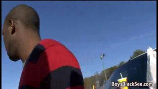 Interracial Naughty Gay Sex in Hardcore Video 13