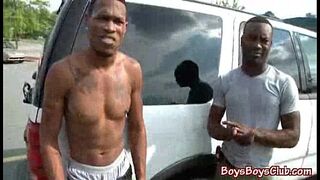 Nasty Black Dude Fuck White Boy Bareback Style 12