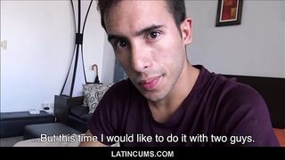 LatinCums.com - Twink Latin Boy & Three Strangers From App Have Orgy For Cash