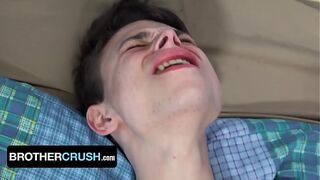 Little Twink Boy Austin Xanders Gets Barebacked And Bred By His Older Step Brother - BrotherCrush