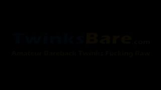 Twinks film a sex tape with rough and deep barebacking