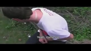 Straight for money anal sex eatcum in forest
