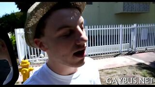 Pleasuring blowjob with a homosexual