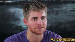 Pretty face gay stud Logan takes rigid gays