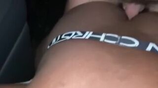 Big Fat Juicy Bubble Butt Riding BWC In Back Seat Of Car