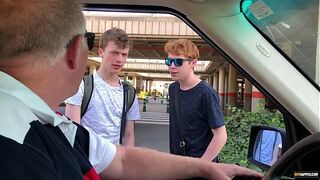 Obedient twinks tormented and fucked in rough raw foursome