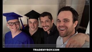 Two Twink Stepson's Swap Orgy With Stepdad's On Graduation Night - Harvey Sid, Rocky Vallarta, Marco Bianchi