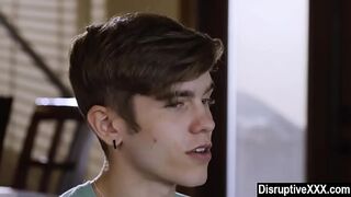 Gay boy fucked by his organ donor's stepbrothers