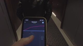 Guy controls lovense guy in the ass while walking around the hotel