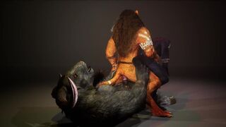 Furry threesome Anal 3D