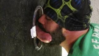 Gloryhole Worshipping, Edging and Milking Some Daddy Dick
