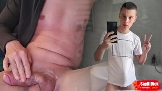 Homemade selfie and juicy creamy cum